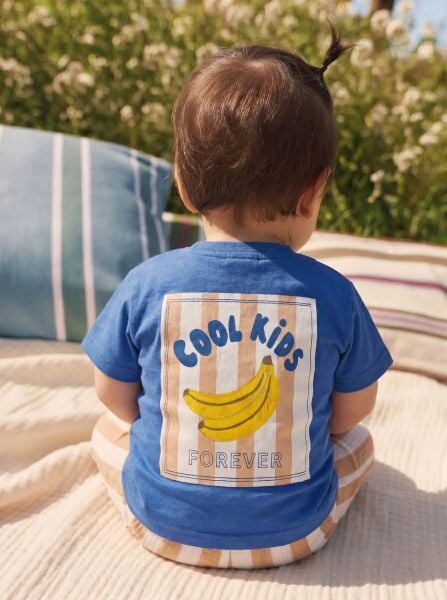 Asarkids La'ciel Paris Cool 2'li Baby Set - Mavi / Çizgili