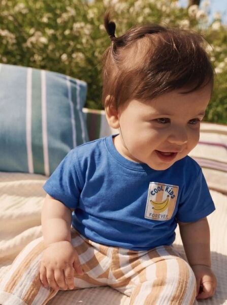 Asarkids La'ciel Paris Cool 2'li Baby Set - Mavi / Çizgili