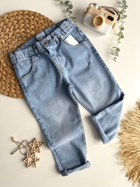 Yırtık Denim Kıvanç Jean -  Mavi