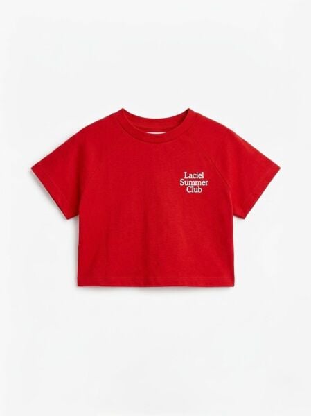 Asarkids La'ciel Paris Summer Kabartmalı Tişört - Kırmızı
