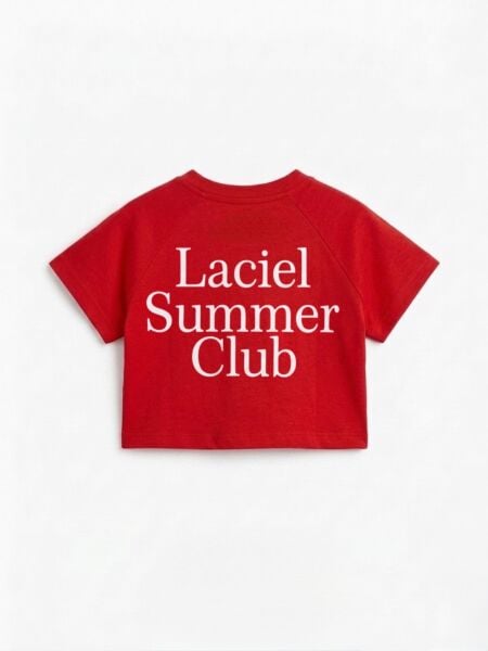 Asarkids La'ciel Paris Summer Kabartmalı Tişört - Kırmızı