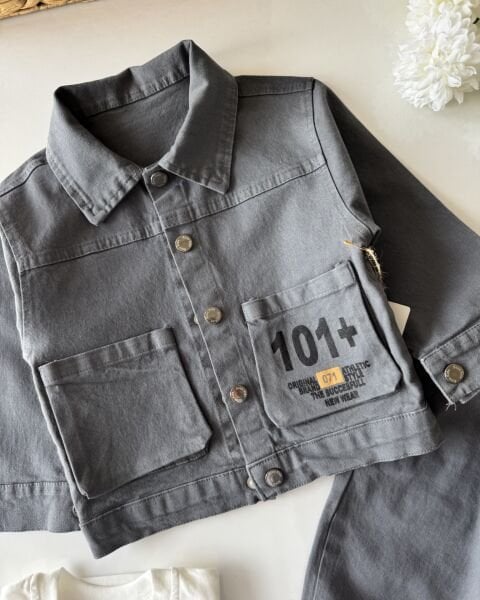 Cep Detaylı 3'lü Set - Füme