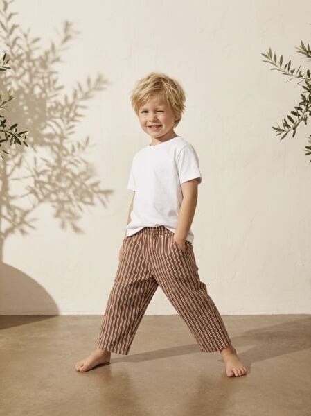 Asarkids  Çizgili Balon Pantolon - Kahve