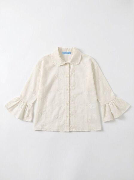 Asarkids Fisto Kolları Dökümlü Gömlek - Krem