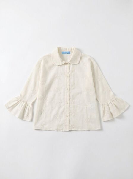 Asarkids Fisto Kolları Dökümlü Gömlek - Krem