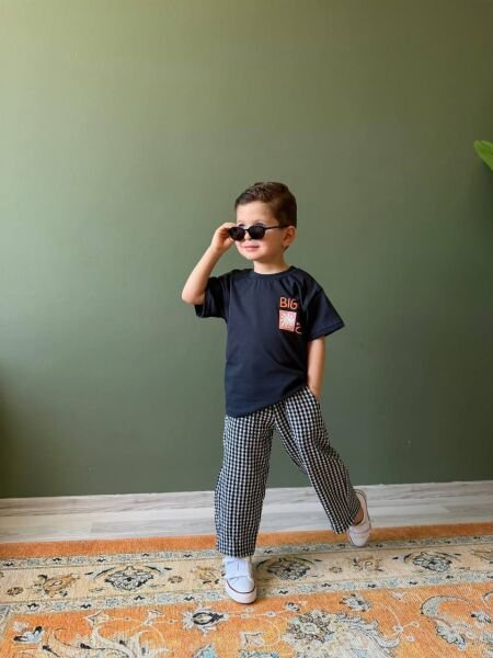 Asarkids  Pöti Kare Pantolonlu 2'li Takım - Siyah