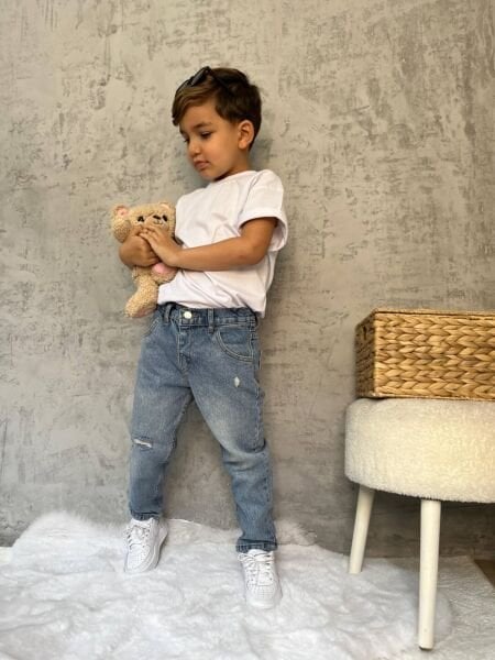 Beyaz Basic Atlas Kıvanç Tişört - Beyaz