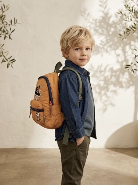 Asar Kids Karakter Baskılı Punch Nakış Çanta - Kahve