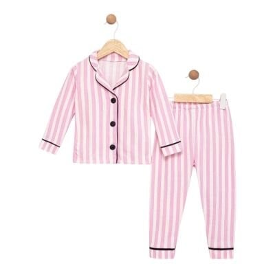 Çizgili Pijama Takımı - Pembe