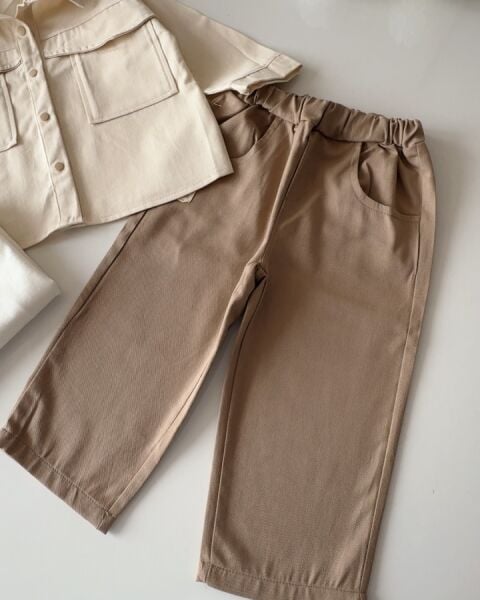 Ceket Pantolon 3'lü Set - Kahve Krem