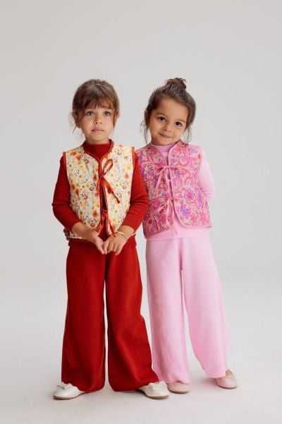 Kaşkorse Kapitone Yelekli 3^lü Set - Kiremit