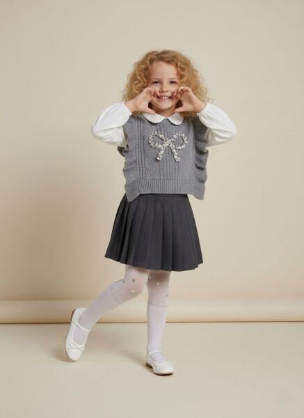 Asarkids Pul Payet Fiyonklu 3'lü Set - Gri Gümüş