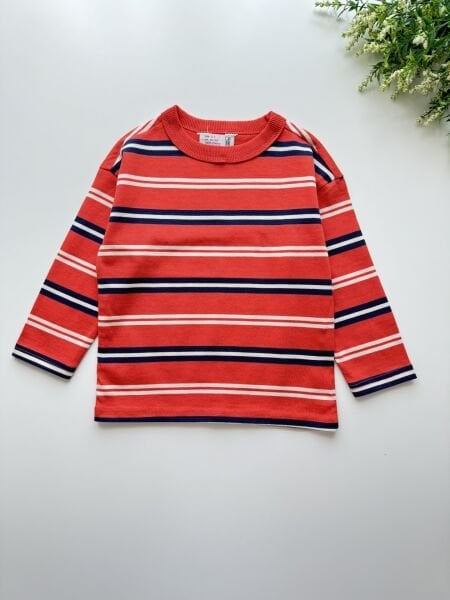 Uzun Kollu Atlas  Tshirt - Kırmızı