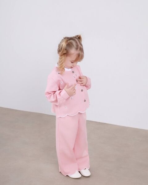 Asarkids Papatya Nakışlı 2’li Takım  - Pembe