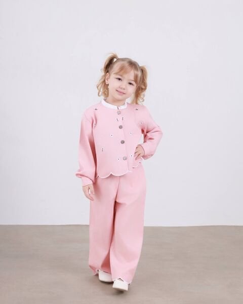 Asarkids Papatya Nakışlı 2’li Takım  - Pembe