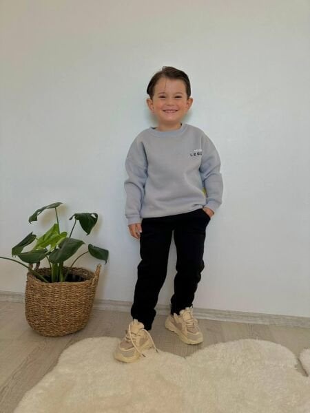 Şardonlu Basic 2'li Takım - Siyah Gri