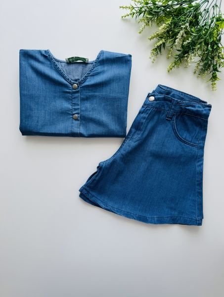 Tencel Kumaş Bade Takım - Mavi