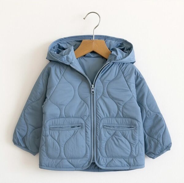 Kapitone Ceket - Mavi