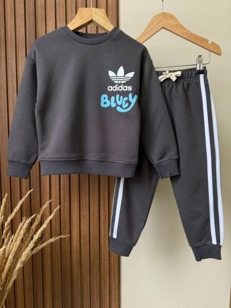 Karakterli 3 Çizgili Takım - Füme