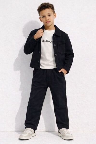 Asarkids Petekli Ceketli 3'lü Takım - Siyah