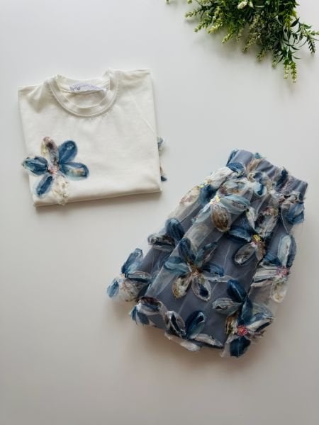 Zambak Takım - Beyaz Mavi