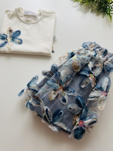 Zambak Takım - Beyaz Mavi