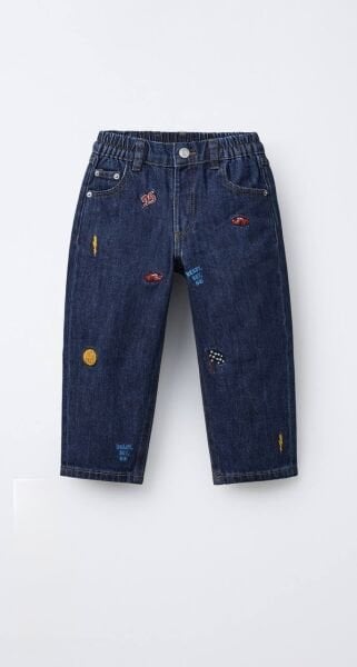 Asarkids Araba Nakışlı - Koyu Mavi