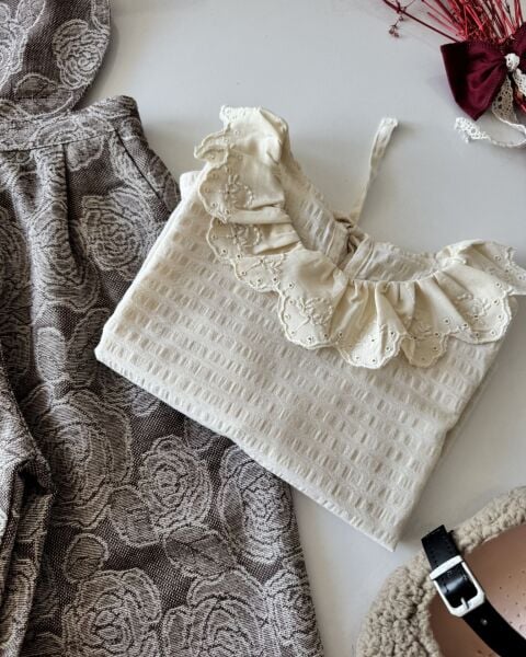 Kalp Kesim Desenli 2’li Tulum - Kahverengi