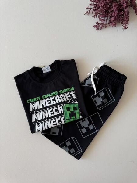 Logolu Sloganlı Deniz Takım - Siyah