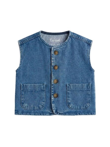 La'ciel Paris Denim Yelek - Mavi