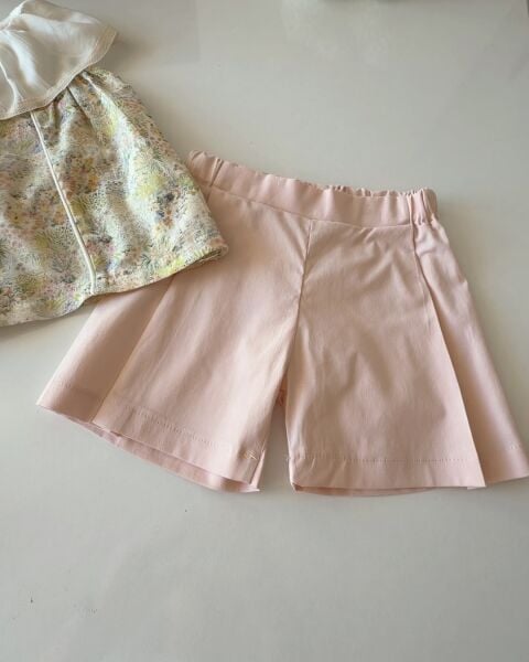 Asarkids Keten Üstü Çiçekli 2'li Takım - Yeşil Pembe