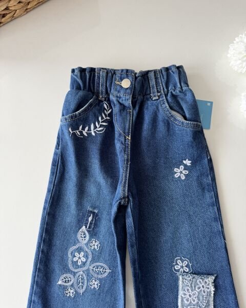 La'ciel Paris Nakış İşlemeli Pantolon - Mavi