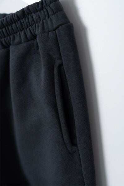 Fabulous Stay Sloganlı Şardonlu Takım - Füme Lila