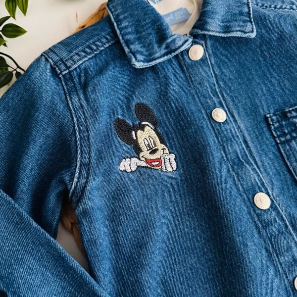 Esnek Denim Kumaş Takım - Mavi