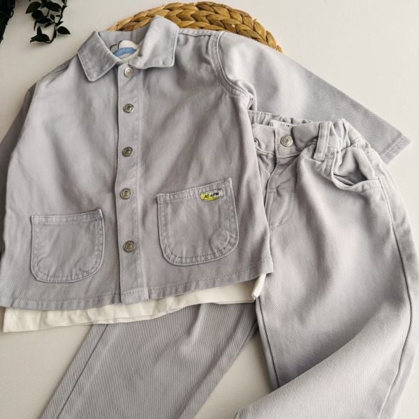 Basic Ceket Pantolon Takım 2’li Set  - Gri