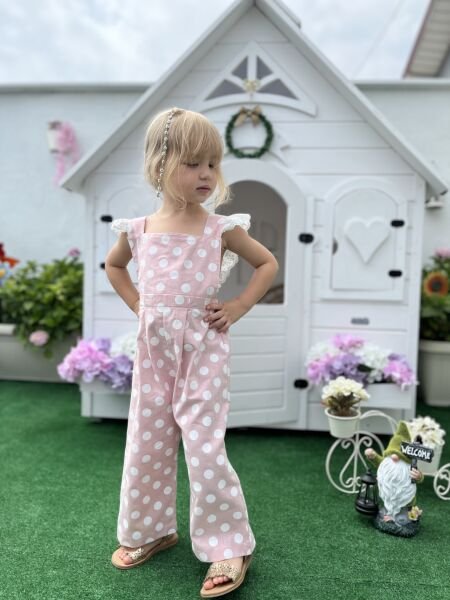 Pauntiyeli Fırfırlı Zeynep Tulum - Pembe