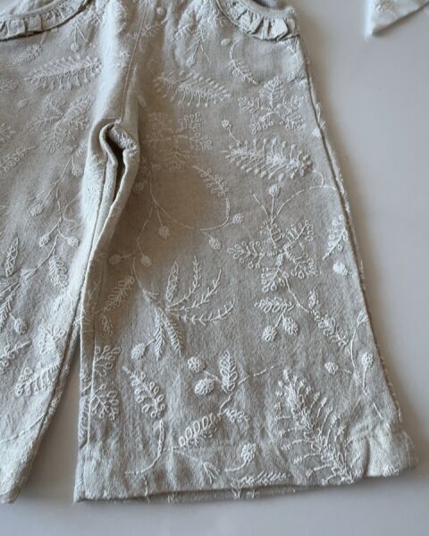 Brode Nakış  Salopet  - Bej