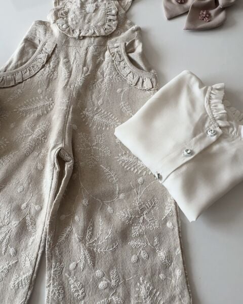 Brode Nakış  Salopet  - Bej