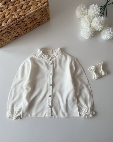 Taşlı Gömlek - Krem