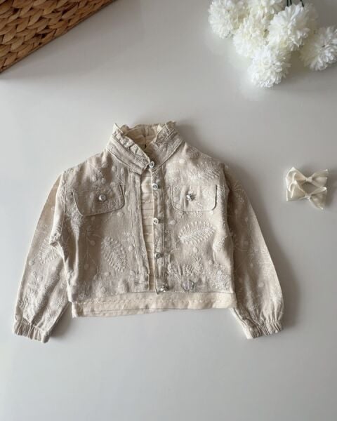 Tütü Etekli Ceketli 2'li Takım - Bej