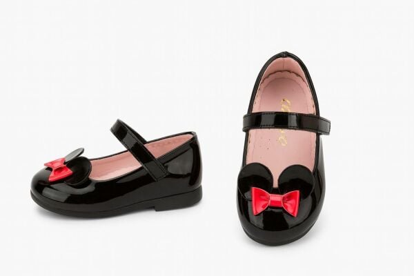Asar Kids Minnie Mouse Siluet Babet Ayakkabı - Siyah