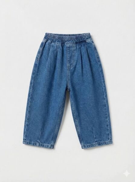 Asarkids La'ciel Paris Denim Balon Pantolon - Koyu Mavi