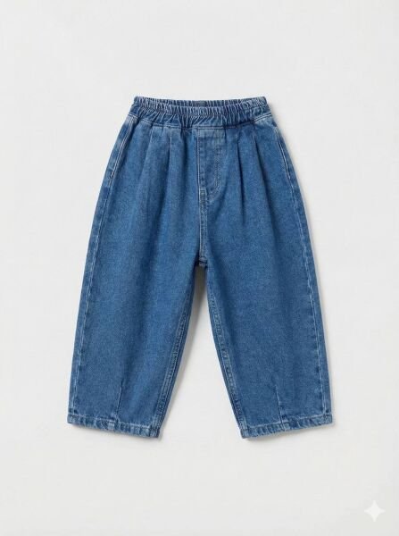 Asarkids La'ciel Paris Denim Balon Pantolon - Koyu Mavi