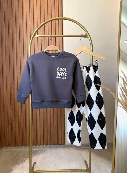 Cool Days Sloganlı Takım - Füme