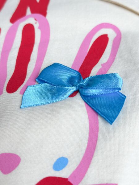 Müslin Çizgili Zeynep Takım - Pembe