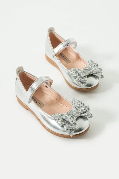 Asar Kids Fiyonk Babet Ayakkabı - Gümüş
