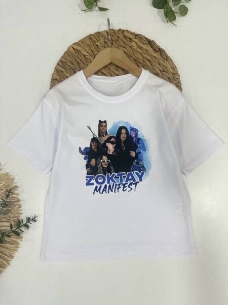 Asar Kids Manifest Tişört Zoktay - Beyaz