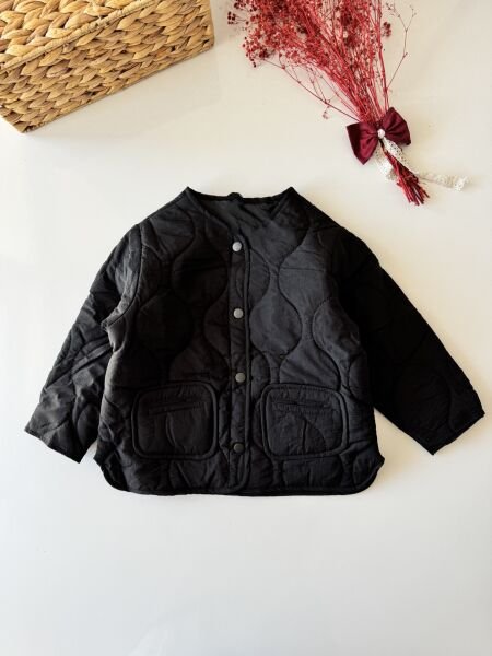 Kapitone Ceket - Siyah