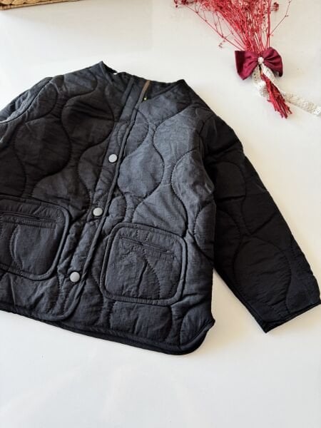 Kapitone Ceket - Siyah