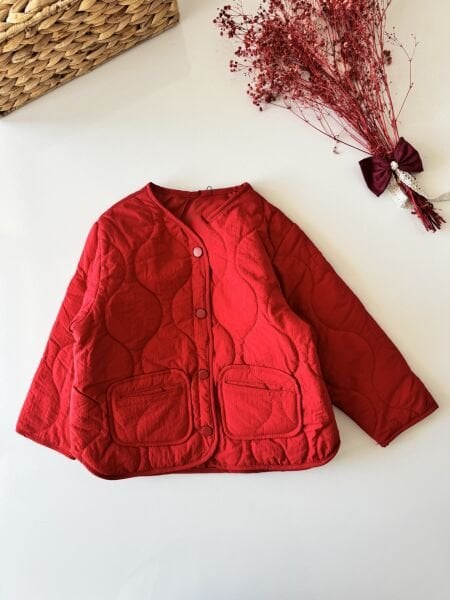 Kapitone Ceket - Kırmızı